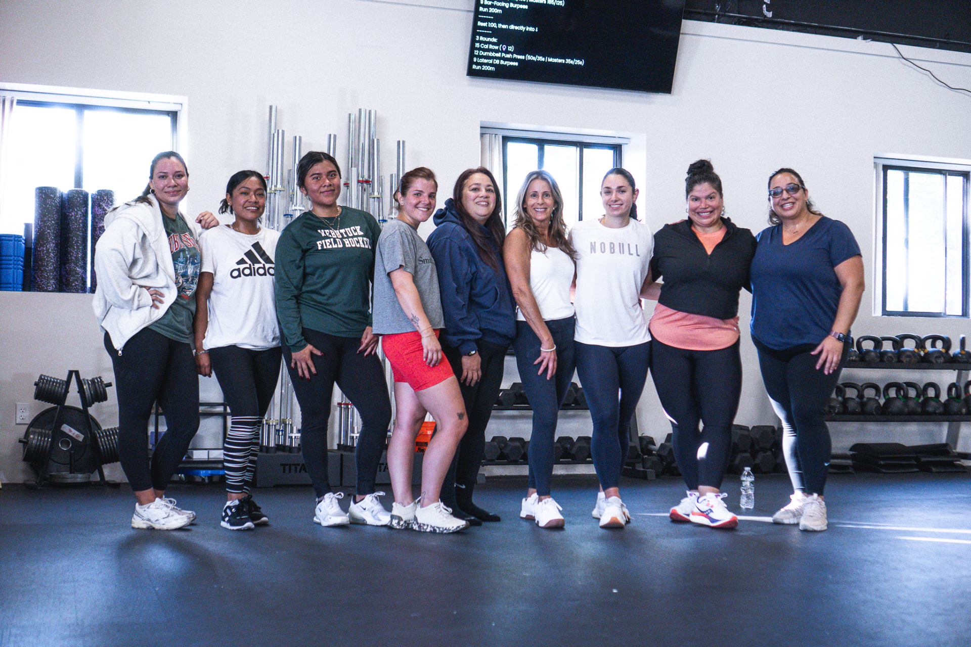 A company group lined up together at CrossFit 845